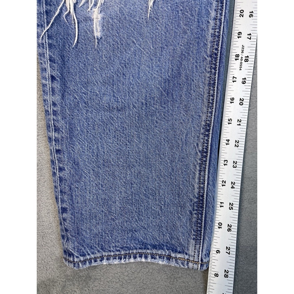 American Eagle Womens Jeans 8 Blue Ripped Denim Highest Rise 90s Boyfriend - Picture 5 of 9